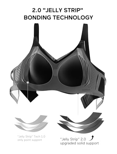 Image of COMFELIE Women No Underwire Bra Comfy Seamless Bras Full Coverage Mesh Bralette with Adjustable Contrast Color Strap S-4XL