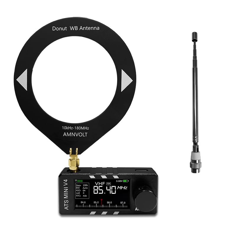Upgraded ATS MINI V4B Radios with Plastic Casing SI4732 Pocket Shortwave Radio Portable AM/FM/LSB/USB Full Band Receiver with Built-in Headphone Amplifier Speaker and Hi-Z