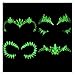 Lot de 4 autocollants phosphorescents pour visage - Pour Halloween