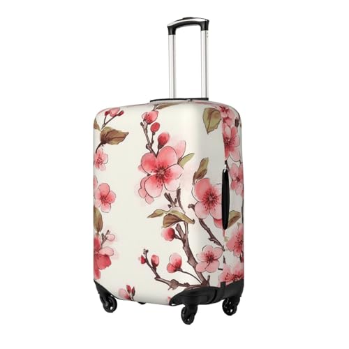 Cherry Blossom Luggage Cover Elastic Washable Suitcase Cover Anti-Scratch Suitcase Protector Spandex Luggage Protector Travel Baggage Covers for 18-32 inch Luggage2