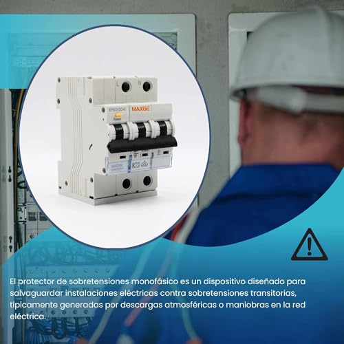 Protector monofásico TECHZOCO de protección combinada IGA y sobretensión de 25A 5