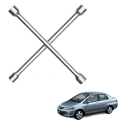 Autokaar 4 Way Car Tyre Screws Wrench Wheel Pana Spanner (17 x 18 x 19 x 21 mm) for Honda City Zx