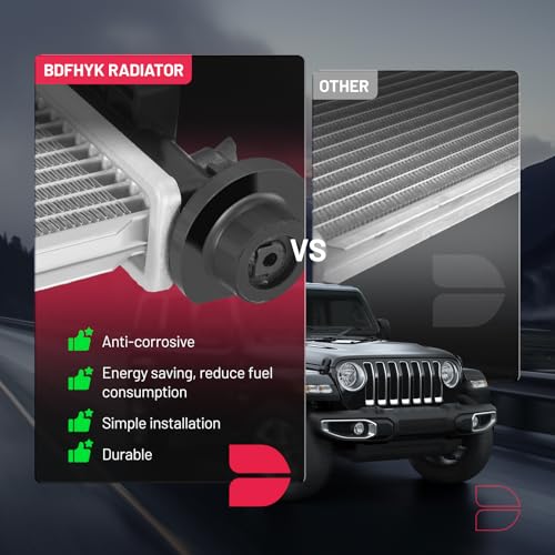 Image of BDFHYK CU2950 Aluminum Radiator for Jeep Compass, Patriot 2007-2017