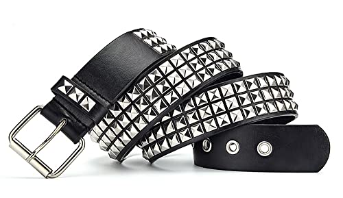 INOGIH Punk Rock Rivet Belt, Womens Studded Goth Belt for Jeans4