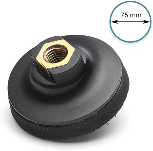 Glass Polish GP12605 Drehstützteller mit M14-Gewinde für rotierende Poliermaschinen, 75 mm