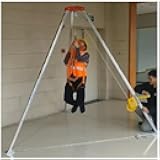 GAOFEMZ Tripod Set for Manholes, Well-Confined Space, Adjustable Rescue Tripod, Sewer Tunnel, Aluminum Lifting Frame with Safety Belts and Carrying Bags, 1200 1800 2600 lbs (Colo