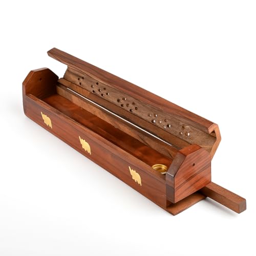 HusNain Wooden Incense Holder Temple Decoration Tower Incense Box...