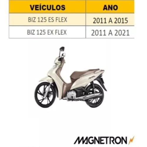 Combo Motor Partida Arranque Biz 125 Es e Ex 2011 a 2021 Original Magnetron e Graxa