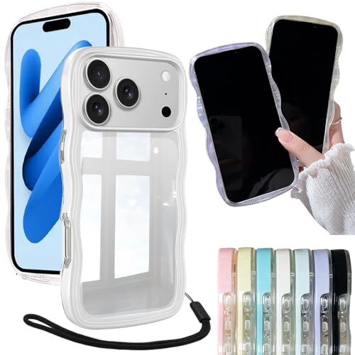 �yWenziLior�z iPhone 17 Pro �p �E�F�[�u�f�U�C�� �N���A 2in1 �P�[�X �X�g���b�v �K�p �A�C�t�H�� �A�C�z�� 17 Pro ���� �J�o�[ iPhone17Pro �X�}�z�P�[�X �A�C�t�H�� 17 �v�� �A�C�z��17�v�� case