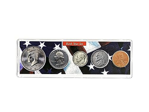 1992-5 Coin Birth Year Set in American Flag Holder Uncirculated
