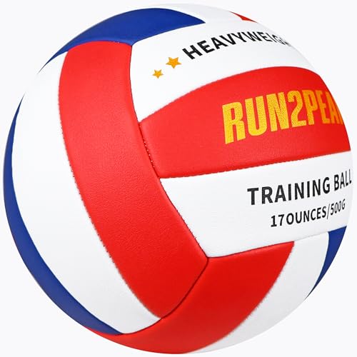 Image of RUN2PEAK Heavy Weight Volleyball Ball Official Size 5 Setter Training Volleyballs PU Practice Volley Balls for Indoor Rebounder Equipment Setters Weighted Volleyball Setting Trainer
