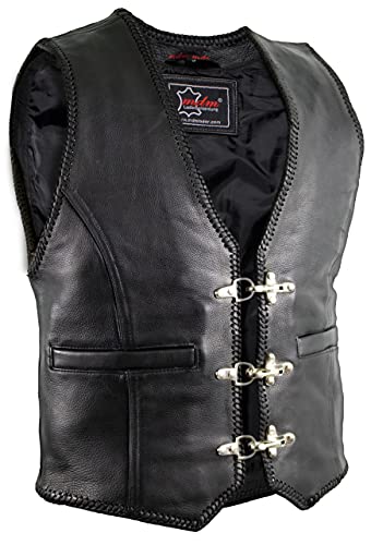 GILET CUIR BIKER VESTE (L)