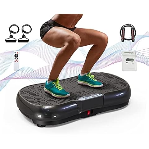 Dskeuzeew Vibration Plate Exercise Machine - Oscillation, Waver Machine Vibration with Bluetooth Speakers, Rope Skipping 99 Levels Massage Vibration Fitness Trainer for Home Fitness & Weight Loss Cover
