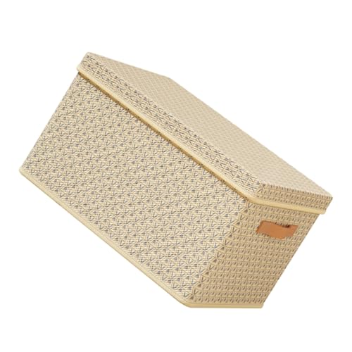 FUNNETOYU Caja Plegable de Almacenamiento con Tapa Grande para Ropa y Juguetes Organizador Resistente de PP para Armario y Hogar Contenedor Multifunción para Ropa y Artículos