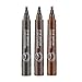 Produktbild Eyebrow Tattoo Pen, 3 Farben Tattoo Augenbrauenstift, Waterproof Long Lasting Microblading Eyebrow Tattoo-Bleistift mit Fork-Tipp, Smudgeproof Tatbrow Ink Stift für Naturhaarfrisur Defined Brows