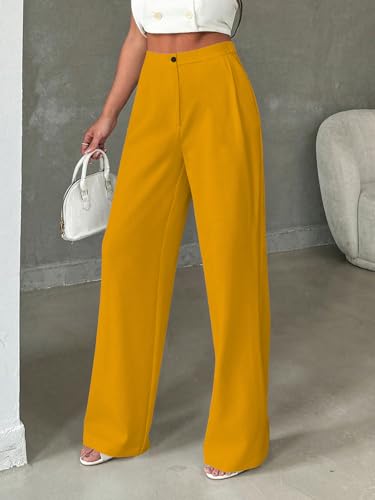 Image of Toochki Trousers for Woman Pants Women's Formal Office Korean | Black Track Pant | Straight | Cotton Spandex Stretchable Trouser | High-Waisted Bottom Wear