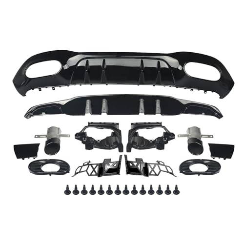 Difusor trasero para Benz W177 A35 AMG Line con colas de escape para A200