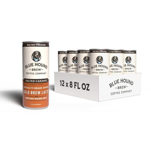 Blue Hound Brew Salted Caramel Cold Brew Latte, 12 Pack