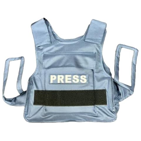 Press Body Armour Vest with Soft Armour Army Light Blue Cover