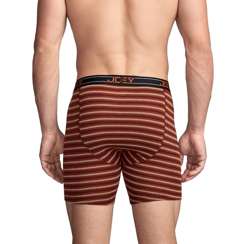 Jockey Men's Underwear Lightweight Cotton Blend 7" Long Leg Boxer Brief - 4 Pack, Ashberry, 2XL3