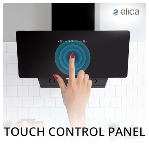 Image of Elica 90cm 1600 m3 /hr BLDC Filterless Autoclean Vertical Kitchen Chimney | Twin Suction Inlets| 15 Years Motor & 5 Years Comprehensive Warranty| KITTY FL 900 BLDC HAC LTW MS NERO |Black| Motion Sensor