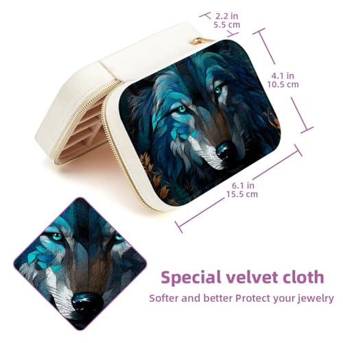 Boîte à bijoux double couche en velours pour bagues et boucles d'oreilles