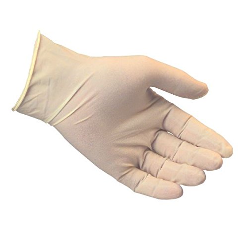 NU touch 1.5 Disposable Latex Gloves | Powder Free | Sensitive Fit & Feel | Large | 5 Pairs