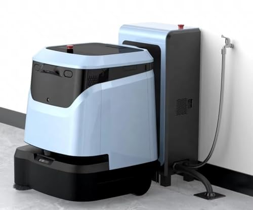 Robotic Floor Scrubber, Industrial Autonomous Cleaning Robot with Large Water Tanks, Long Runtime & Hands-Free Operation for for Hotel Apartment Lobbies Public Spaces Corridor