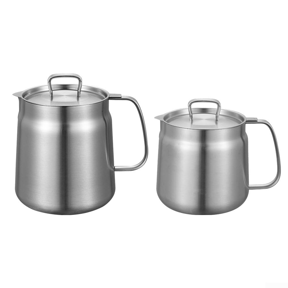 Filtro de aceite de acero inoxidable 304 para cocina, gran capacidad y freidora multifuncional, mini freidora con filtro de aceite (2.0 L)
