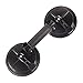 Dawot Glass Suction Cup, 2 Pack 4.6in Adjustable Vacuum Suction Cups Industrial Tile Suction Cup to Lift Large Glass for Tile Granite Lifting, Window Replacement, 220lbs Load Capacity（Black）