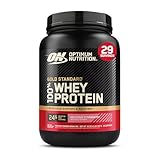 Optimum Nutrition Gold Standard 100% Whey Protein Powder, Delicious Strawberry, 2 Pound (Packaging May Vary)