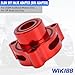 WIKIBB Blow Off Valve Adapter BOV Adapter Compatible with Ford Fiesta/Mustang/Fusion/Edge/Escape/Transit/Bronco 1.5 1.6 2.0 2.3 2.7L More Models, Fit for EcoBoost Turbo - CNC Billet Aluminum Red