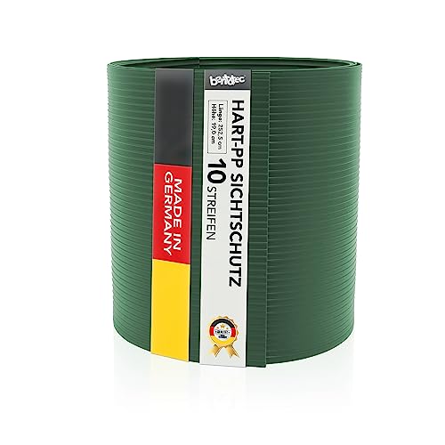 Bentatec Guck Nich® Sichtschutz-Streifen Hart-PP (10 Streifen | Moosgrün (RAL 6005))