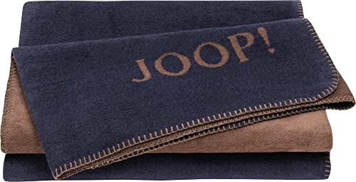 Joop! Wohndecken Uni-Doubleface Marine-karamell Joop! Wohndecken Uni-Doubleface Marine-karamell