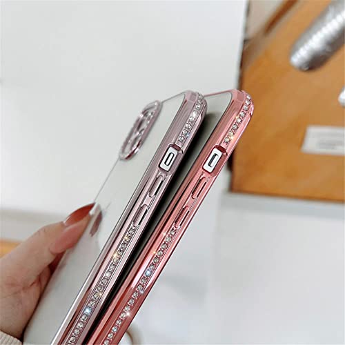 Coque iPhone 12 Pro Max antichoc violette transparente glitter diamond silicone soft - 5