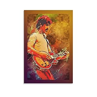 LANGFENG Poster Frank Zappa sur toile – Décoration murale moderne pour chambre à coucher – 30 x 45 cm - Les Beatles, Paul McCartney, John Lennon, RIngo Starr, George Harrison