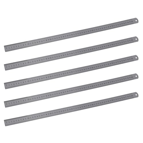 Règle droite acier métal 60cm outillage mesure traçage lot de 5