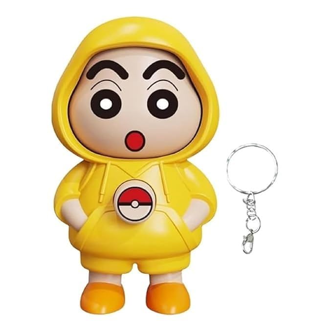 Image of Shinchan 3-in-1 Rotating Face Keychain, Fun Cartoon Expression-Changing Shin Chan with Hanging Chain Anime Bag Charm & Stress-Relief Fidget Toys | Expressive Cartoon Magic Toy