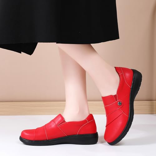 Image of QAE Loafers for Women Orthopedic Shoes Comfortable Slip-Ons Work Flats Womens Business Casual Dress Penny Loafers