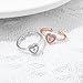 Valentines Day Gift Initial Rings for Teen Girls - Rose Gold Plated Ring for Teen Girls Kids Ring for Girls Gifts | Heart Sterling Silver Z Little Girl Rings Child Gifts Jewelry for Teens Adjustable, No Tarnish, Hypoallergenic