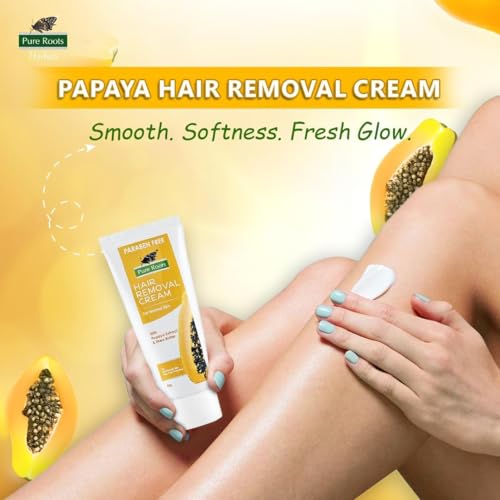 Image of Pure Roots Hair Removal Cream 50g Pack of 3 Combo (PAPAYA 50G PK2)