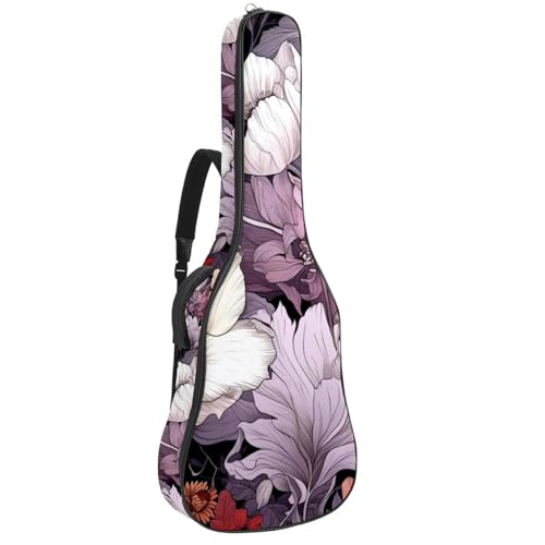 Sac pour guitare acoustique 101,6 cm multicolore à motif fleurs