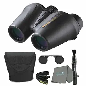 Nikon Prostaff 10x25 Binocular Waterproof All-Terrain Binoculars Bundle with a Nikon Lens Pen and Lens Cloth