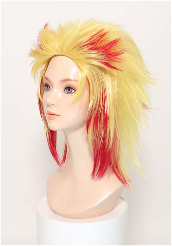 Amazon.co.jp: 鬼滅の刃 煉獄杏寿郎 風 ウィッグ キャラウィッグ 美容