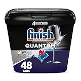 Finish Quantum Dishwasher Pods, No Pre-Rinse Dishwasher Detergent Soap Removes 24HR Dried-On Stain and Grease, Leaving a Virtually Spotless Shine, 48 Count