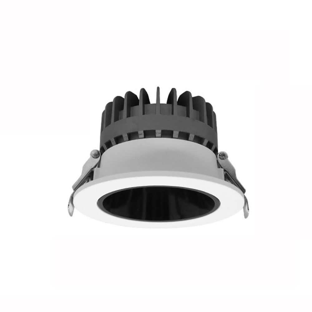 3,7 Pollici /7w LED Faretto da soffitto da Incasso Pannello Sottile in Alluminio, Faretto antiruggine Faretto da Doccia IP65 Impermeabile per Ambienti umidi Interni Esterni(B-6000K)