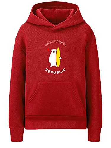 Daxton California Republic Youth Unisex Pullover Hoodie Mid-Weight Fleece Sweatshirt