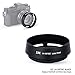 JJC Dedicated Metal Lens Hood Shade for Fuji Fujifilm XF 35mm F2 R WR, XF 23mm F2 R WR, XC 35mm F2 Lens, Bayonet Type Black Color, Replaces Fujifilm LH-XF35-2