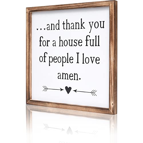 Rustic Wood Wall Sign, Thank You For A House Full Of People I Love Wooden Decorative Sign For Home, Living Room, Farmhouse Thank You Wall Decor Wall Art Plaque #TOP5
