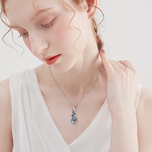 Animal Crystal Urn Necklace For Ashes Sterling Silver Butterfly Dragonfly Bee Phoenix Peacock Hummingbird Fox Angel Wing Pentagram Pentacle Cremation Necklace Heart Teardrop Urn Holder Necklaces For Women Memorial Jewelry3